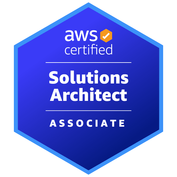 AWS Solutions Architect Associate certification badge